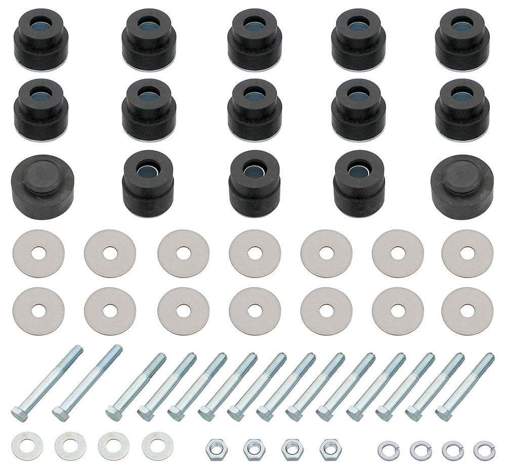 Body & Radiator Support Bushing Set w/ Hardware - 68-72 Chevelle Cutlass Convertible