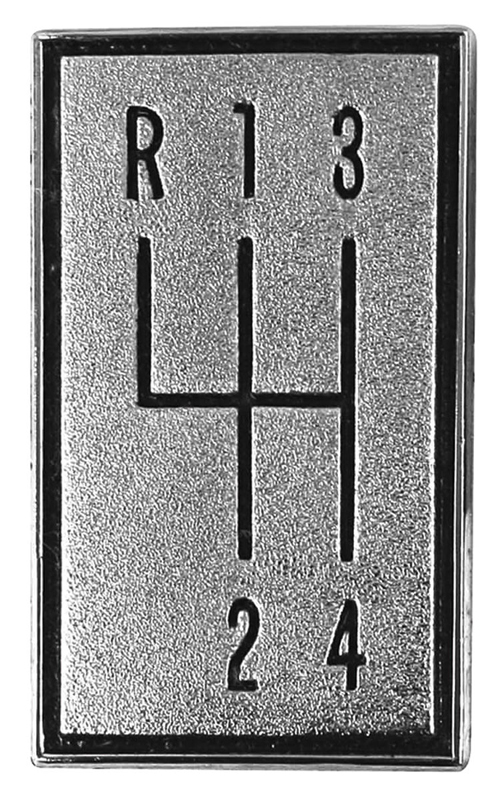 Shift Plate Emblem - 4-Speed with Console  - 66-67 Chevelle El Camino