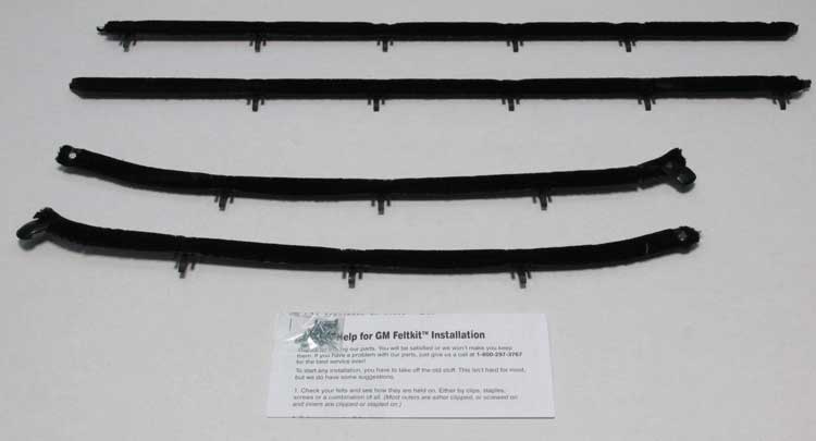 Window Felts - Outer (4pcs) - 68 Chevelle Coupe
