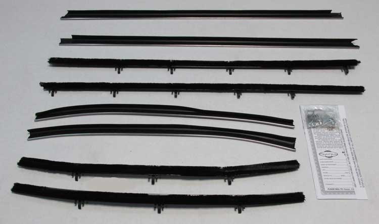 Window Felts - Inner & Outer (8pcs) - 69 Chevelle 2DR Sedan (Post)