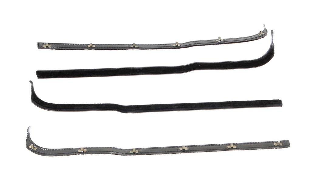 Front Door Beltline Window Felts - Black - 4pcs - 61-66 Ford F100 F250 F350 Pickup