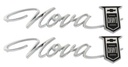 Quarter Panel Emblems - "Nova Chevy II" - LH/RH Pair - 65 Chevy II Nova