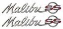 Quarter Panel Emblems - "Malibu SS" - LH/RH Pair - 64 Chevelle