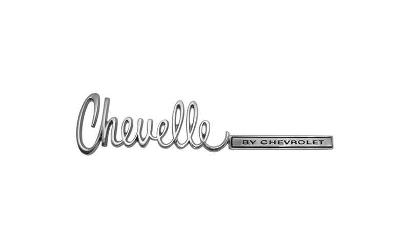 Trunk Emblem - "Chevelle BY CHEVROLET" - 71-72 Chevelle