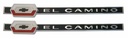 Bedside Emblems - "El Camino" with Bowtie Logo - LH/RH Pair - 64 El Camino