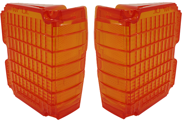 Parking Lamp Lenses - Amber - LH/RH Pair - 72 El Camino Sprint Chevelle Wagon