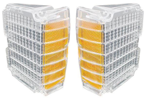 Parking Lamp Lenses - Clear - LH/RH Pair - 72 El Camino Sprint Chevelle Wagon