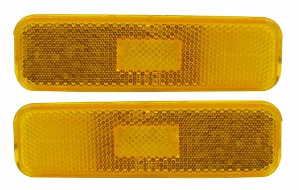 Side Marker Lamp Assembly - Amber - Front - LH/RH Pair - 74-77 Camaro