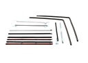 Front Door Window Channel Kit w/ Brackets - 12pcs - 66-77 Bronco