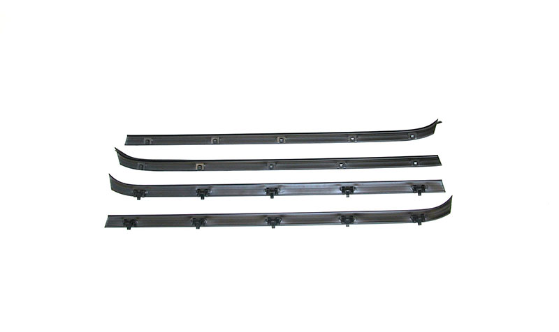 Front Door Beltline Window Felts (4pcs) - 76-80 Chevy GMC C/K Pickup Blazer Jimmy Suburban