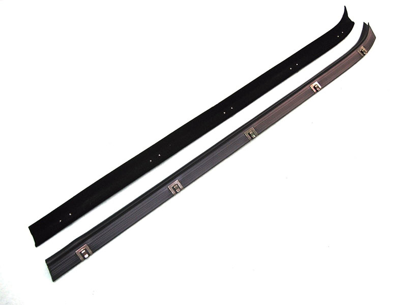 Front Door Beltline Window Felts - 2pcs Outer Only - 73-86 Chevy GMC C/K Truck; 87-91 Chevy GMC R/V Truck Blazer Jimmy Suburban