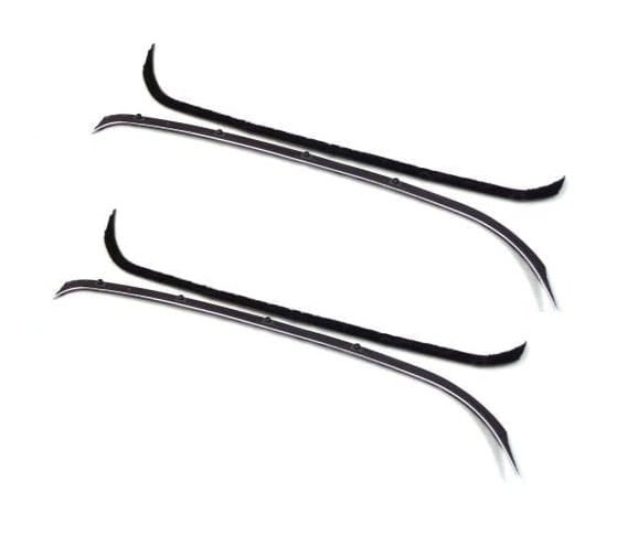 Beltline Window Felts - 4pcs Inner & Outer (For Vent Window Delete) - 55-59 Chevy GMC Truck ('55 2nd Series)