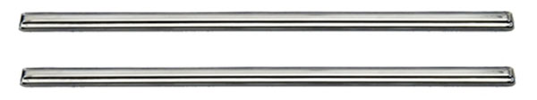 Arm Rest Base Stainless Steel Trim - Pair - 68 Camaro Chevelle Firebird
