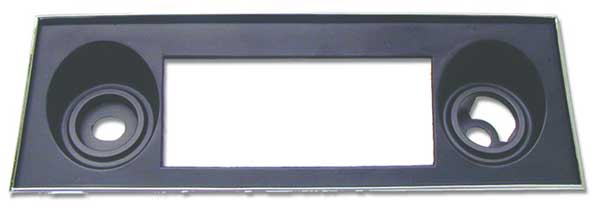 Center Dash Radio Cover Plate - Chrome & Black - 67-68 Camaro