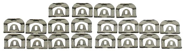 Back Glass Molding Clips Set (20pcs) - 67-69 Camaro Firebird Coupe