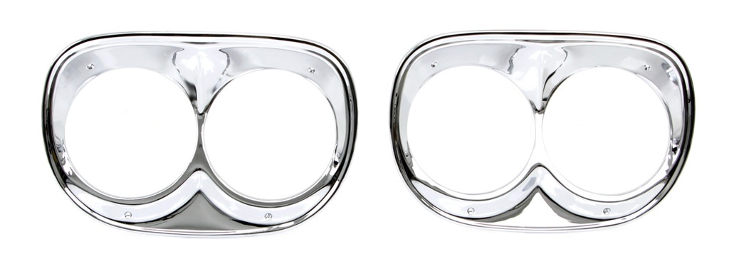 Headlamp Bezels - Chrome Steel - LH/RH Pair - 58-59 Chevy GMC Pickup
