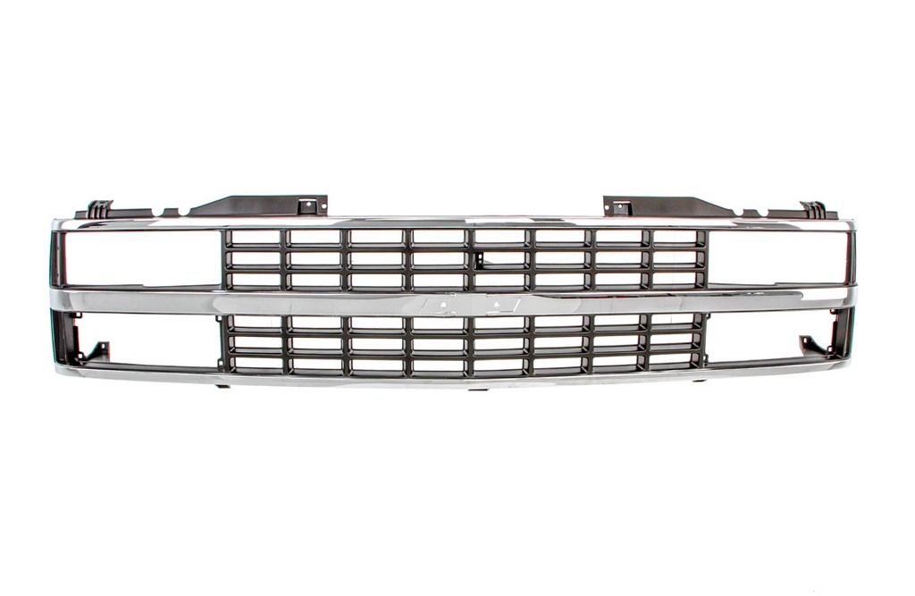Grille Shell - Chrome/Black - Dual Headlight - 88-93 Chevy C/K Pickup SUV