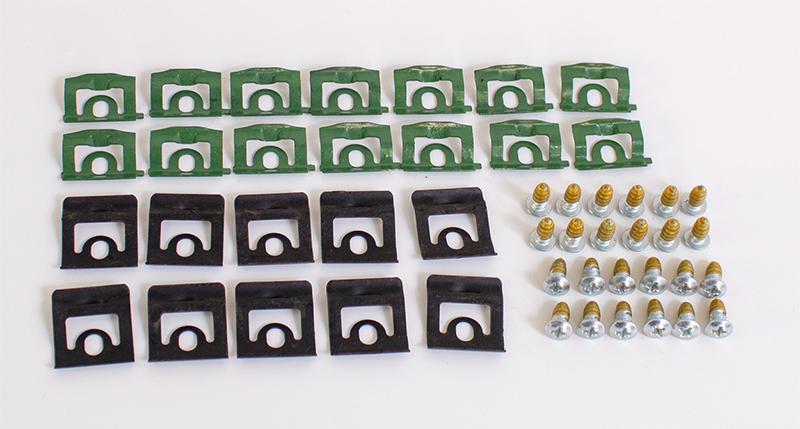 Windshield Molding Clips & Screw Set - 68-70 Dodge Plymouth B-Body