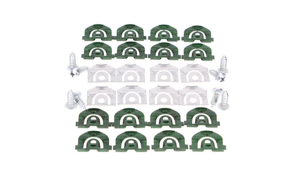 Windshield Molding Clip & Screw Set - 64-67 Chevelle Skylark Cutlass GTO 2DR Coupe