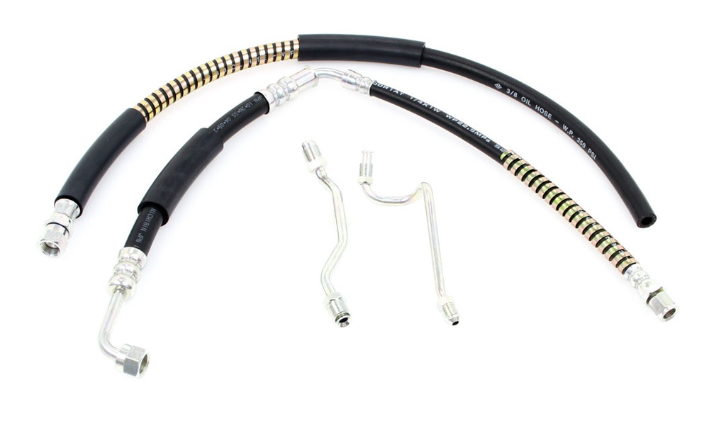 Power Steering Hose Kit (4pcs Set) - 68-69 Fairlane Torino Ranchero Montego Cyclone 390 (all) or 428 (w/o A/C)