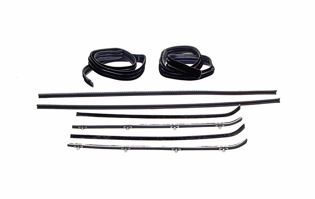 Front Door Window Channel Kit - 8Pcs - 64-66 Chevy GMC C/K Pickup Suburban