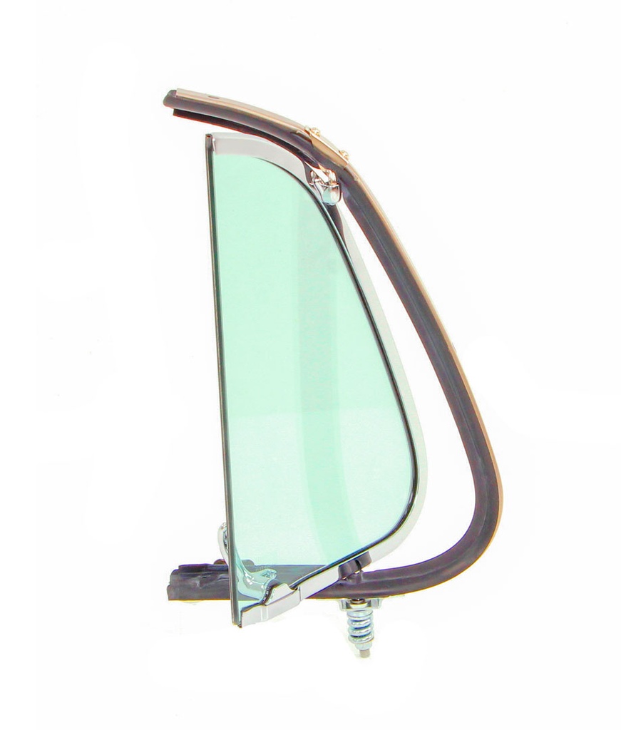 Vent Window Assembly - RH - Green Tint Glass - Chrome Frame - 51-52 F1 F2 Ford Pickup Truck