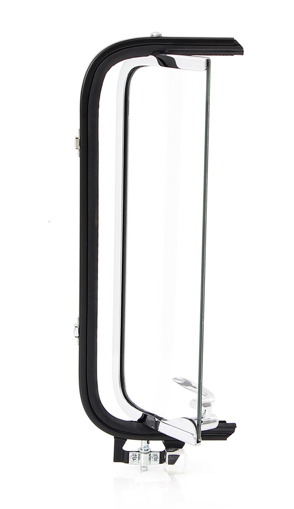 Vent Window Assembly - LH - Clear - Chrome Frame - 56 Ford F100 F250 F350 Pickup Truck