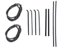 Front Door Seal Kit - 10pcs - Channels/Div Bars/Felts/Door Seals - 55-59 Chevy GMC Pickup Suburban ('55 2nd Series)