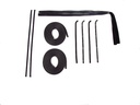 Front Door Seal Kit - 10pcs - Channels/Div Bars/Felts/Door Seals - 64-66 Chevy GMC C/K Pickup Suburban (w/ Black Bead Felts)