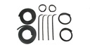 Front Door Seal Kit - 10pcs - Channels/Div Bars/Felts/Door Seals - 67-70 F100 F250 F350 Pickup (w/ Black Bead Felts)
