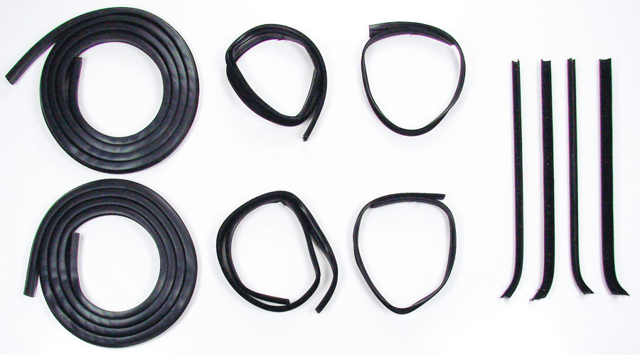 Front Door Seal Kit - 10pcs - Channels/Div Bars/Felts/Door Seals - 73-79 F100 F150 F250 F350 Pickup; 78-79 Bronco