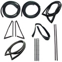 Weatherstrip Kit, Full, w/ Reveal Trim Groove, w/ Large Rear Window, w/ Black Beltline - 71-72 Chevy / GMC C/K Pickup (16 pcs)