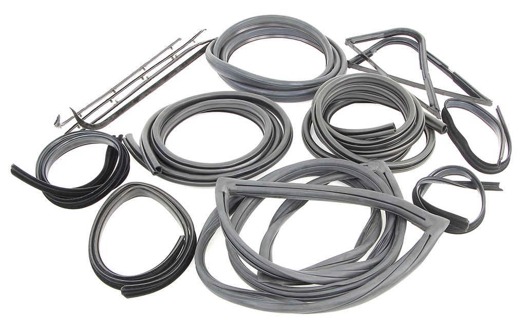 Complete Weatherstrip Seal Kit (14pcs) - 67-70 F-Series Pickup w/ Weatherstrip Trim Groove