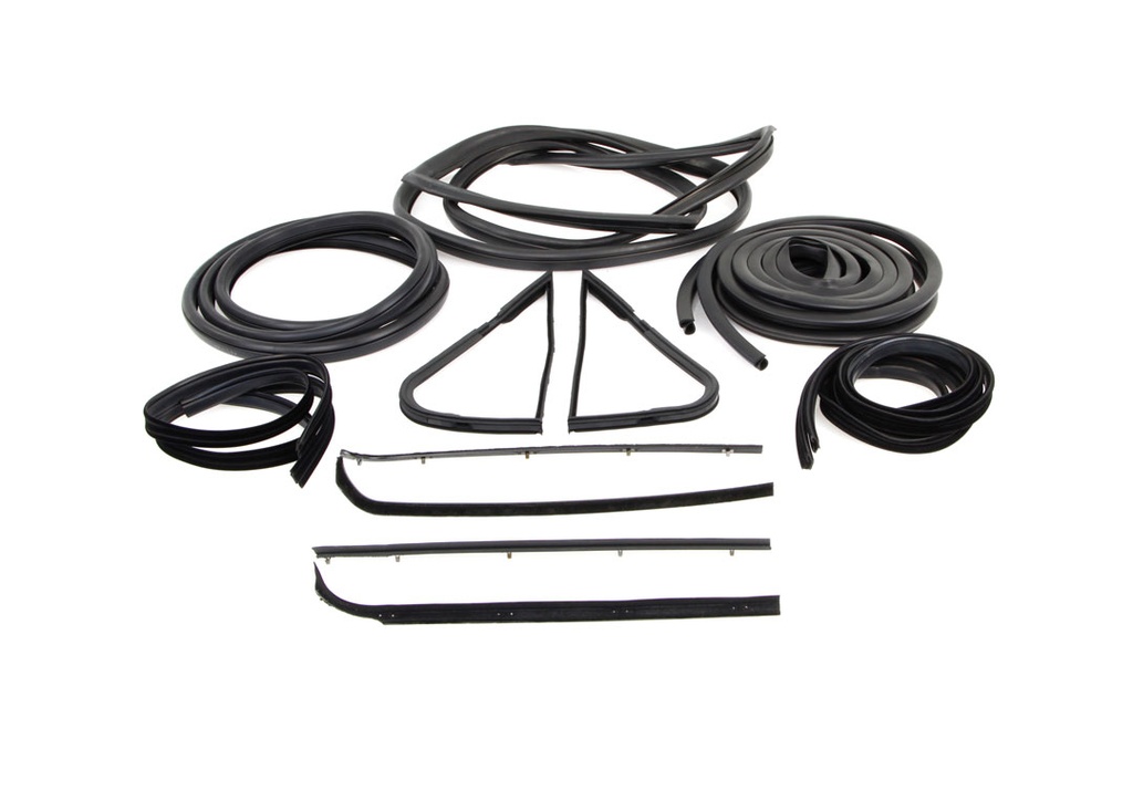 Complete Weatherstrip Seal Kit (14pcs) - 71-72 F-Series Pickup w/o Weatherstrip Trim Groove