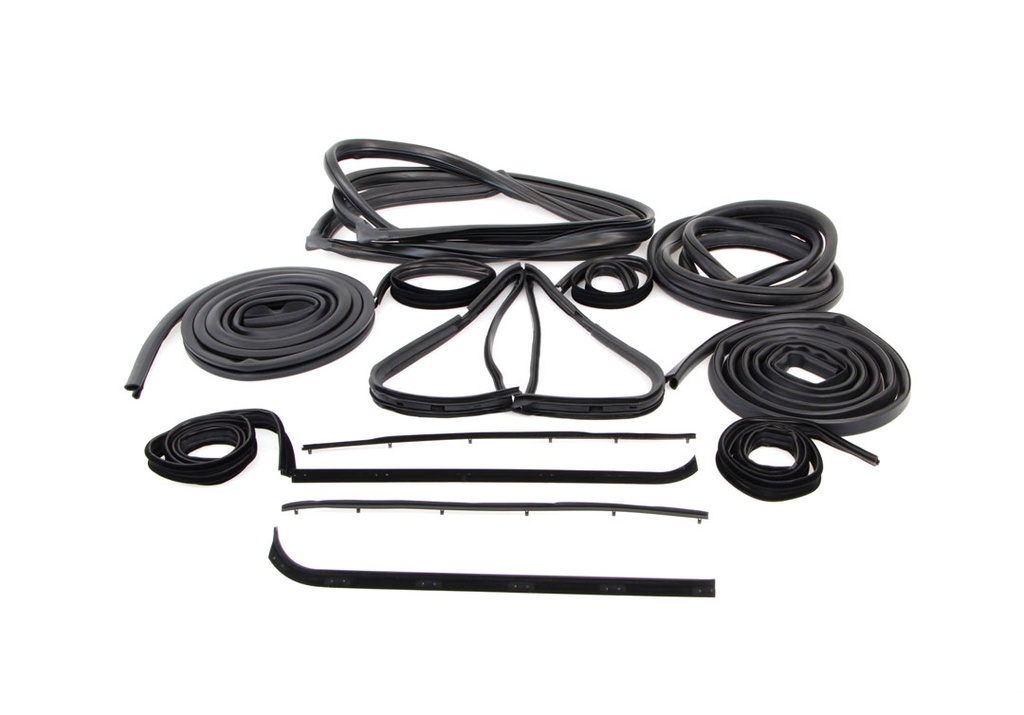 Complete Weatherstrip Seal Kit (14pcs) - 73-76 F-Series Pickup w/ Weatherstrip Trim Groove