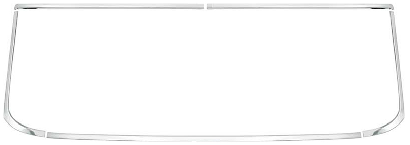 Back Glass Molding Set - 66-67 Chevy II Nova 2DR Hardtop