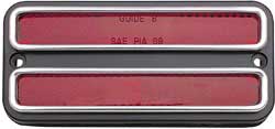 Rear Side Marker Lamp w/ Chrome Trim - LH or RH (Sold Each) - 68-72 Chevy GMC C/K Pickup Blazer Jimmy Suburban