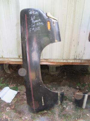 1969 Plymouth Satellite Passenger's Side Fender F # 248 Mopar B-Body Used