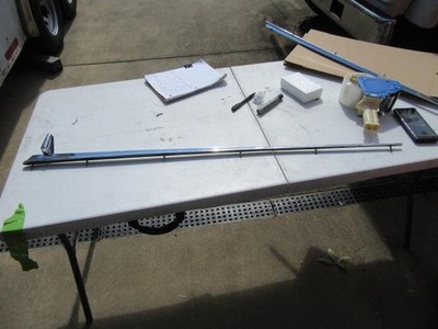 64 Plymouth Fury & Sport Fury Hood Spear Moulding Good Used MOPAR 2417711 C-Bod