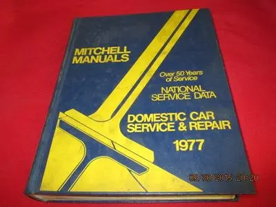 1977 Mitchell Manuals Domestic Car Service & Repair