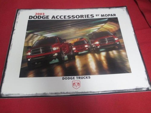 2003 Dodge Accessories Dodge Trucks Dealership Pamphlet