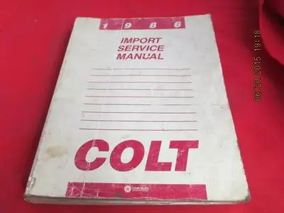1986 Import Service Manual Colt