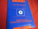 1993 93 Service Manual AW4 Transmission Powertrain Diagnostic Procedures