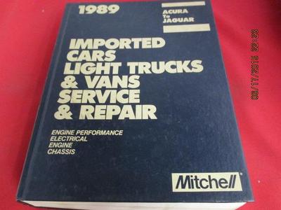 1989 Mitchell Manuals Imported Cars Light Trucks Vans Acura To Jaguar