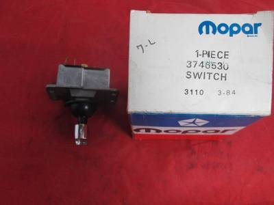 2 Speed Wiper Switch & Knob Fits 74-77 Plymouth Dodge C Body NOS MOPAR #3746530
