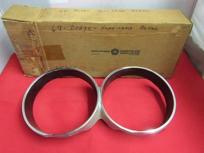 1969 69 Dodge Monaco & Polara Headlamp Bezel NOS MOPAR 2898160