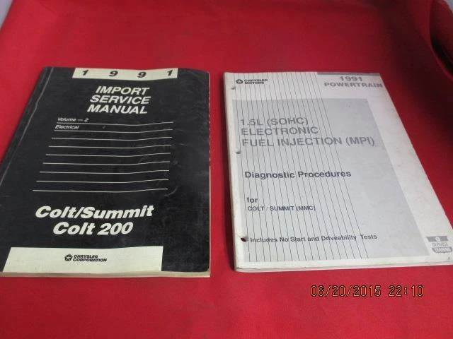 1991 Colt Summit Colt 200 Service Manual 1.5L Electronic Fuel Injection