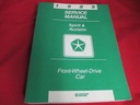 1989 Spirit Acclaim Service Manual Front Wheel Drive Car