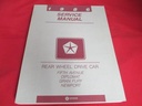 1986 Service Manual Rear Wheel Drive Car Fifth Avenue Diplomat Gran Fury Newport
