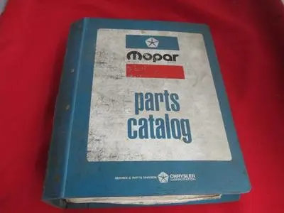 1975 75 Passenger Car Master Parts Book Dodge Chrysler Plymouth Mopar Good Used